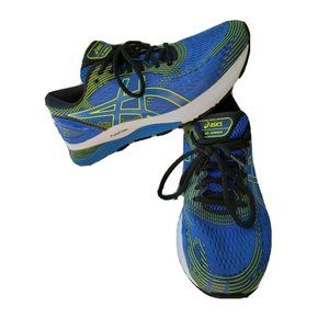 Asics Gel Nimbus 21 Size 8.5 Blue Black White Mens Running Shoe 1011A169